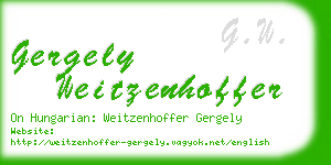 gergely weitzenhoffer business card